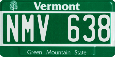 VT license plate NMV638
