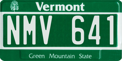 VT license plate NMV641