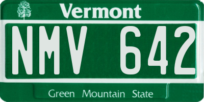 VT license plate NMV642