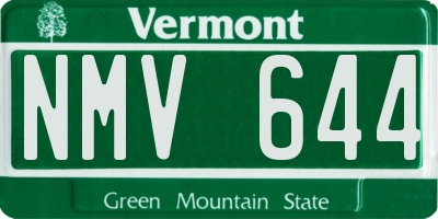 VT license plate NMV644