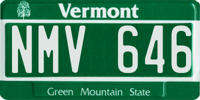 VT license plate NMV646