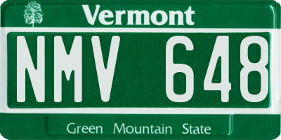 VT license plate NMV648