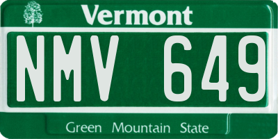 VT license plate NMV649
