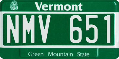 VT license plate NMV651