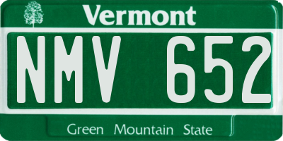 VT license plate NMV652