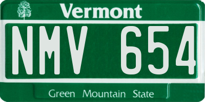 VT license plate NMV654