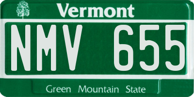 VT license plate NMV655
