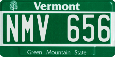 VT license plate NMV656