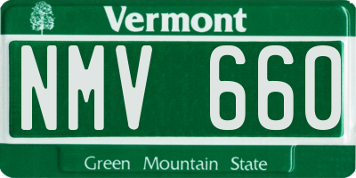 VT license plate NMV660