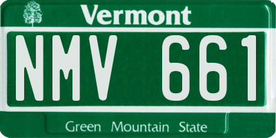 VT license plate NMV661