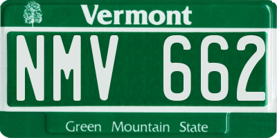 VT license plate NMV662