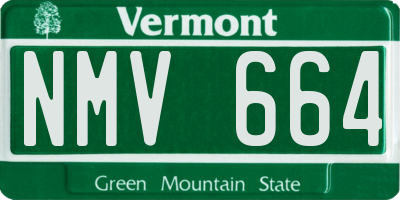 VT license plate NMV664