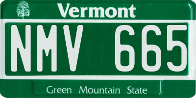 VT license plate NMV665