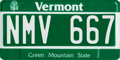 VT license plate NMV667