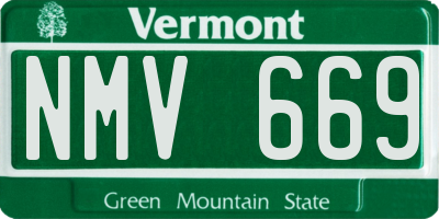 VT license plate NMV669