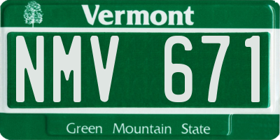 VT license plate NMV671