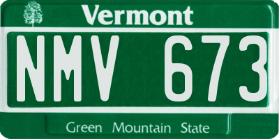 VT license plate NMV673