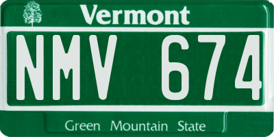VT license plate NMV674