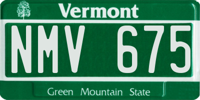 VT license plate NMV675