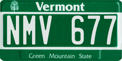 VT license plate NMV677