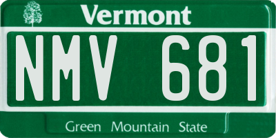 VT license plate NMV681