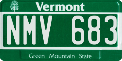 VT license plate NMV683