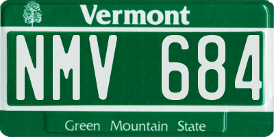 VT license plate NMV684
