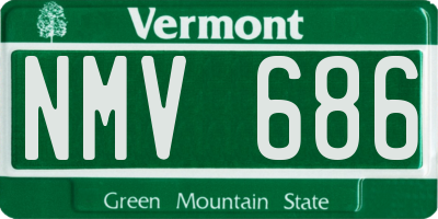 VT license plate NMV686
