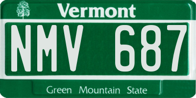 VT license plate NMV687