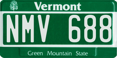 VT license plate NMV688
