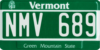 VT license plate NMV689