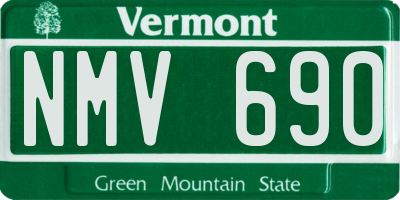 VT license plate NMV690