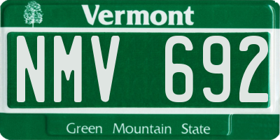 VT license plate NMV692