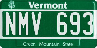 VT license plate NMV693