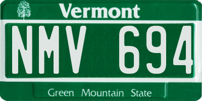 VT license plate NMV694
