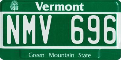 VT license plate NMV696