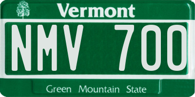 VT license plate NMV700