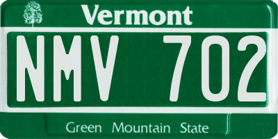 VT license plate NMV702