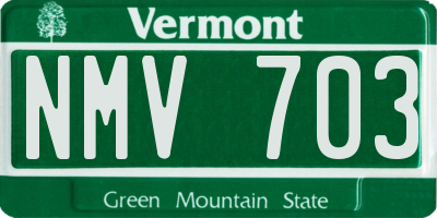 VT license plate NMV703