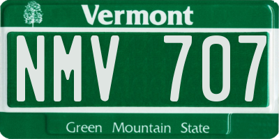 VT license plate NMV707