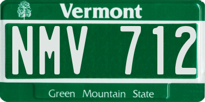 VT license plate NMV712