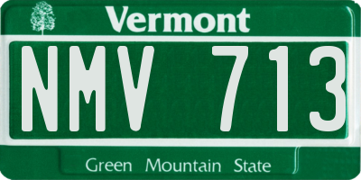 VT license plate NMV713