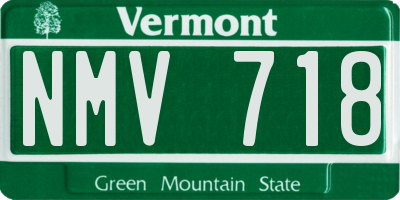 VT license plate NMV718