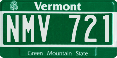 VT license plate NMV721