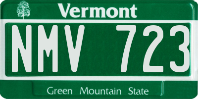 VT license plate NMV723