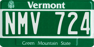 VT license plate NMV724