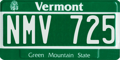 VT license plate NMV725