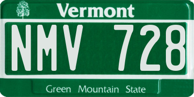VT license plate NMV728