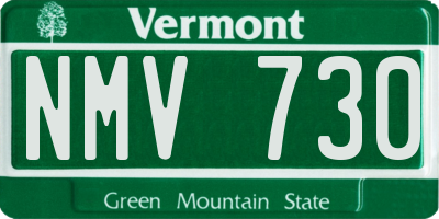 VT license plate NMV730