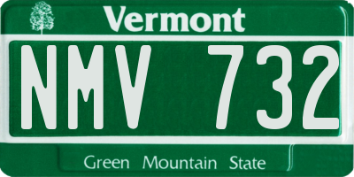 VT license plate NMV732